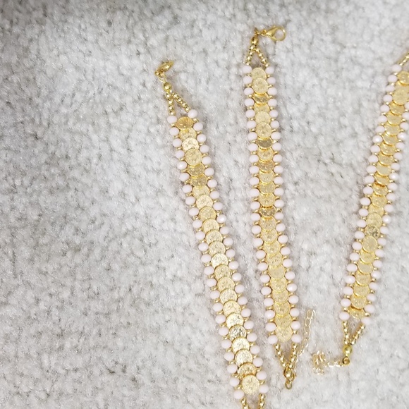 BOGO 50% olArm ca candy beaded bracelet Gold plaed - Picture 8 of 8